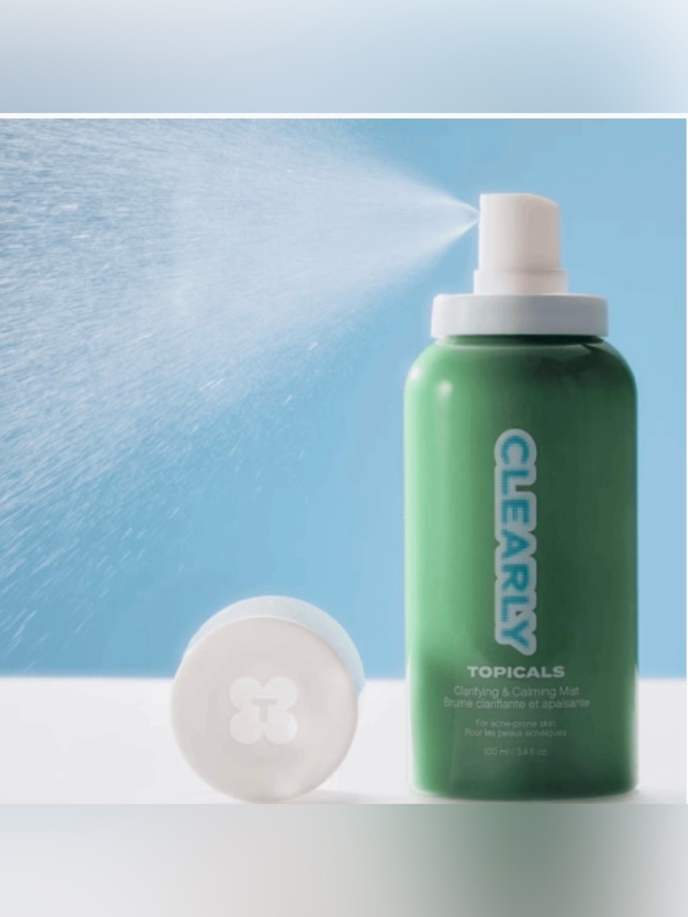 NIB Topicals Clearly Clarifying + Calming Mist 3.4oz